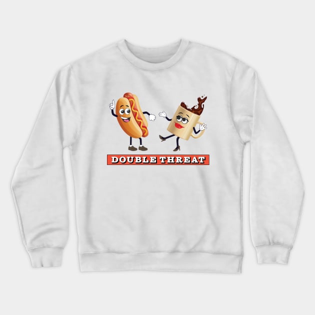 Hot Dog & Coffee Crewneck Sweatshirt by DOUBLE THREAT